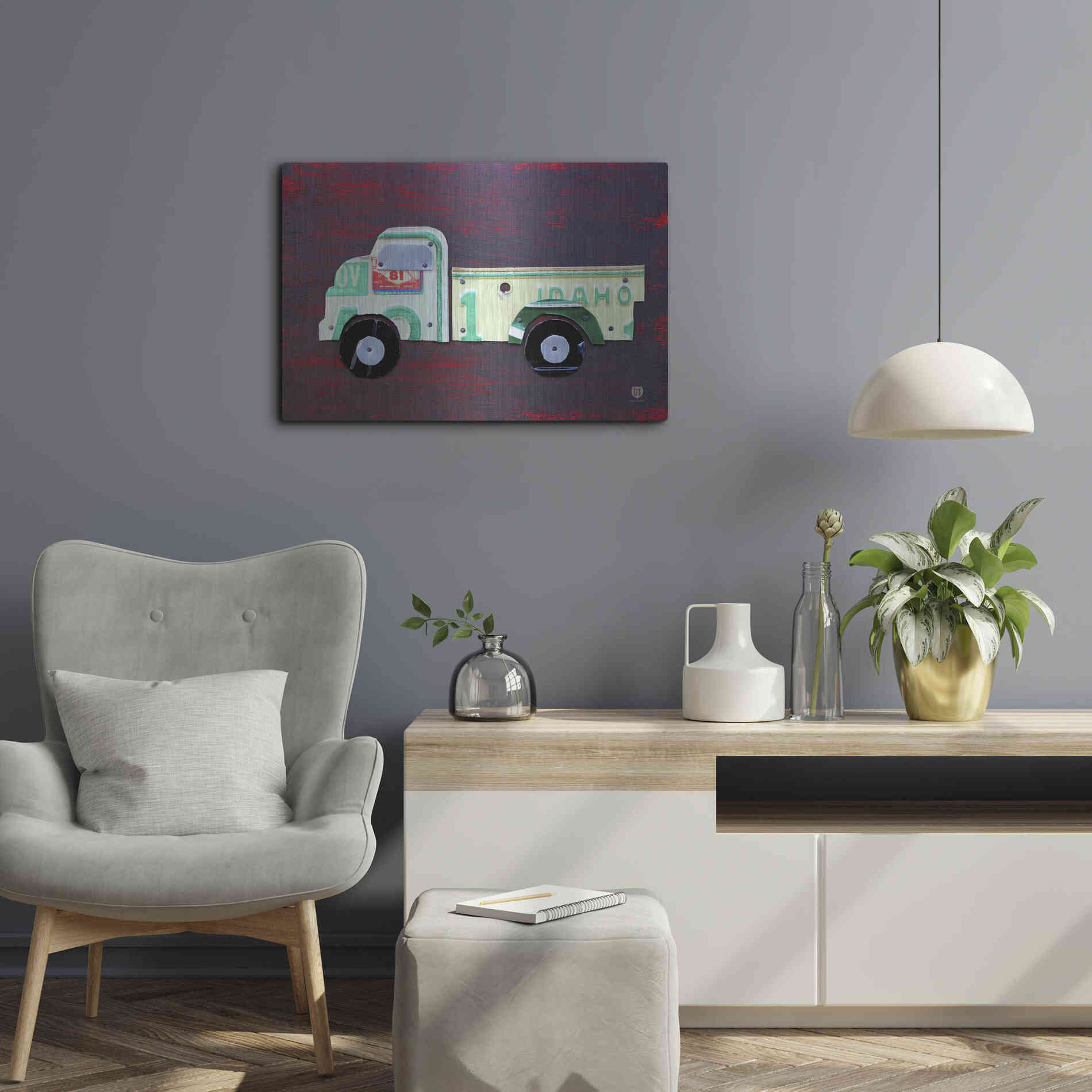 Luxe Metal Art 'Pickup Truck' by Design Turnpike, Metal Wall Art,24x16