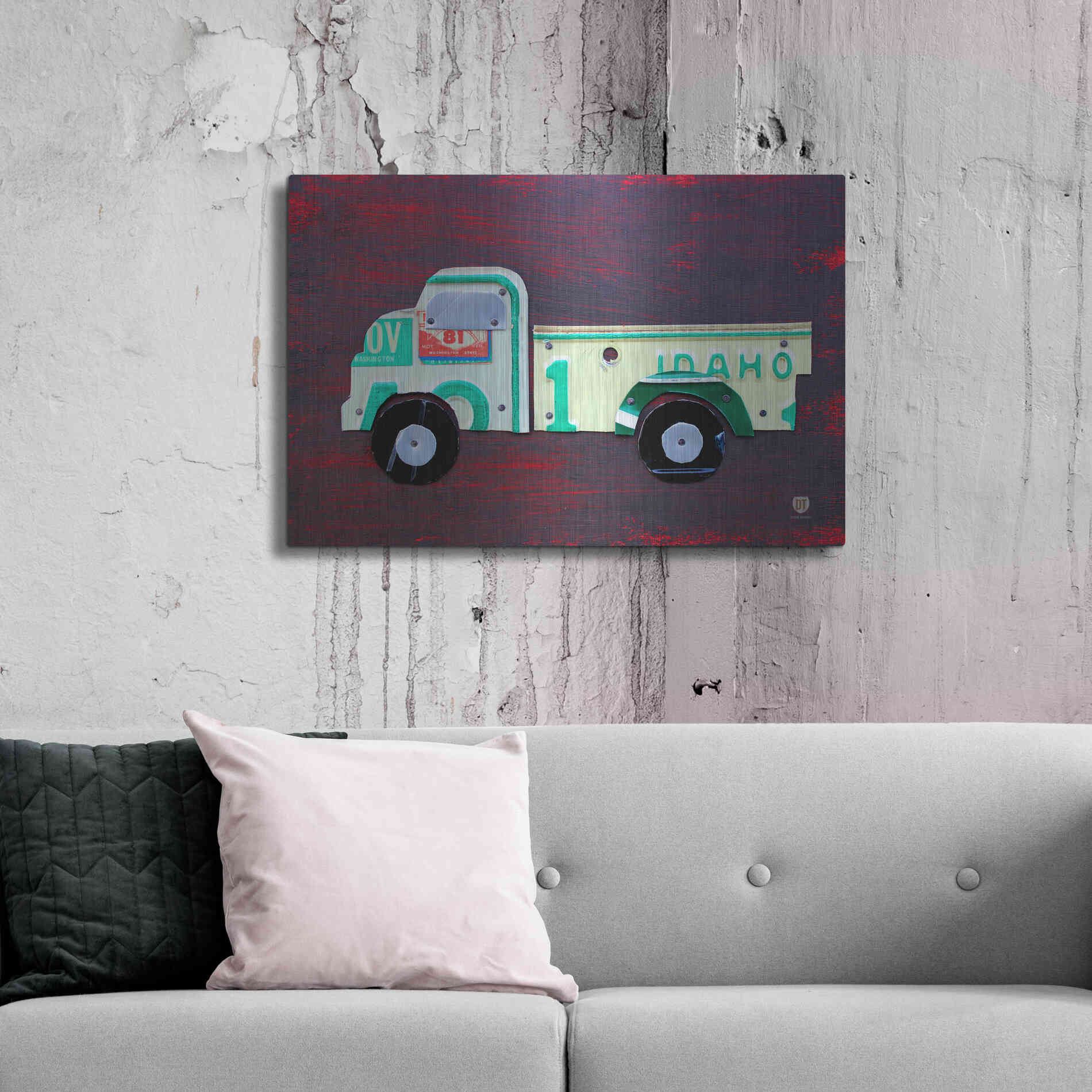Luxe Metal Art 'Pickup Truck' by Design Turnpike, Metal Wall Art,36x24