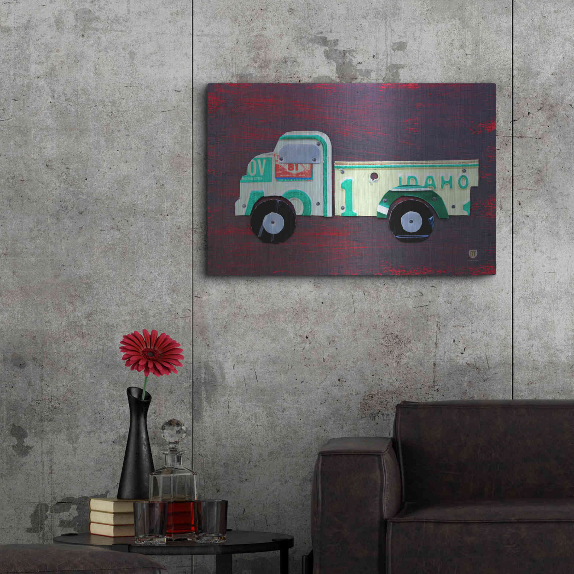 Luxe Metal Art 'Pickup Truck' by Design Turnpike, Metal Wall Art,36x24