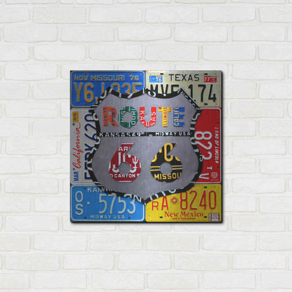 Luxe Metal Art 'Route 66 Road Sign' by Design Turnpike, Metal Wall Art,24x24