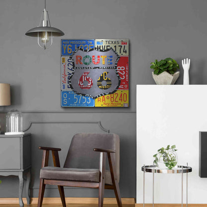 Luxe Metal Art 'Route 66 Road Sign' by Design Turnpike, Metal Wall Art,24x24