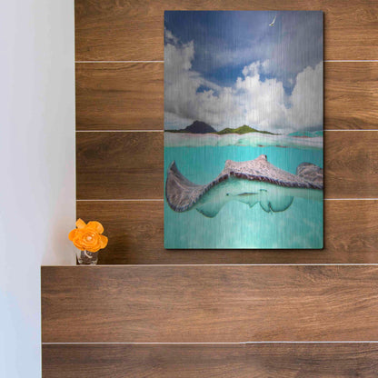 Luxe Metal Art 'Stingray' by Jesse Estes, Metal Wall Art,12x16