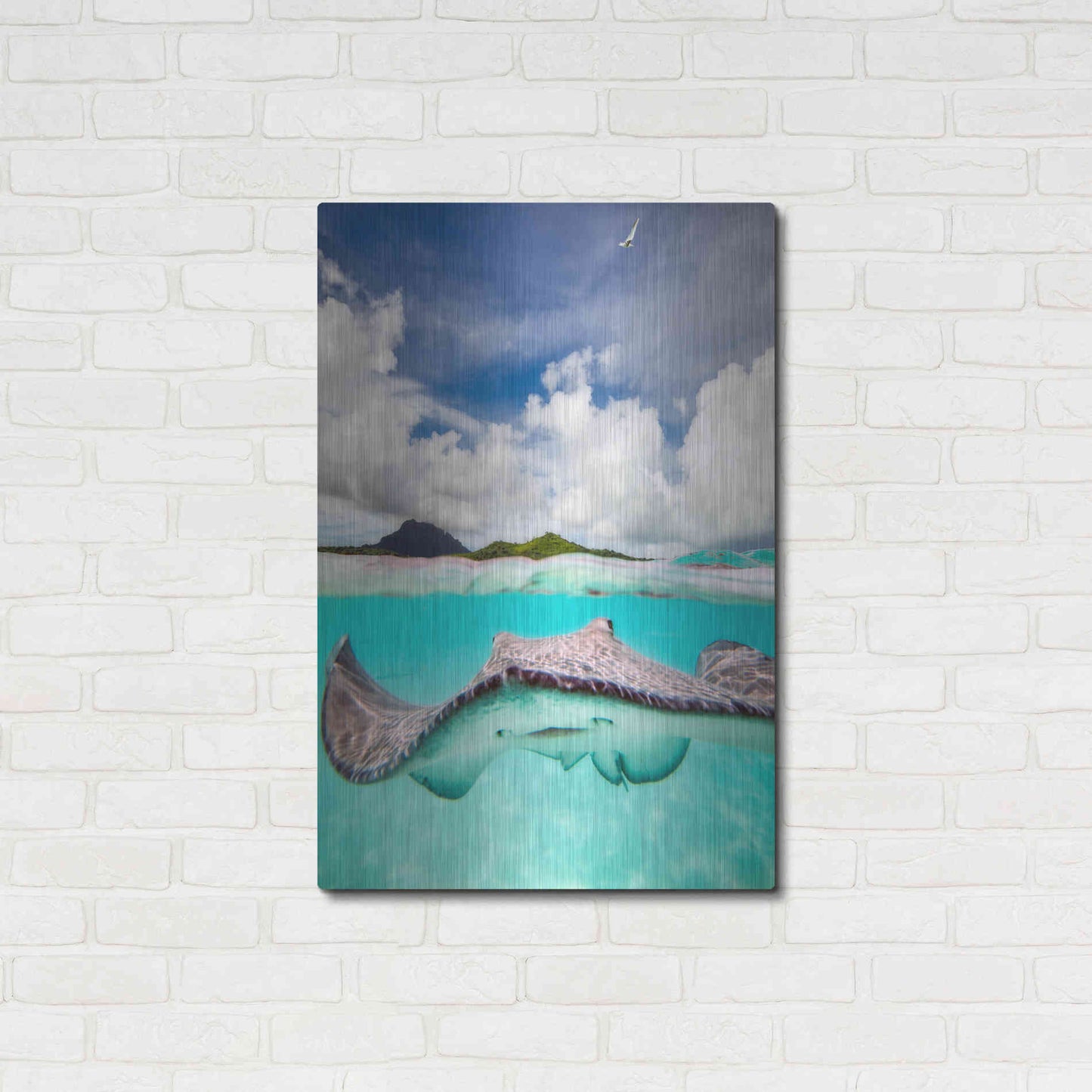 Luxe Metal Art 'Stingray' by Jesse Estes, Metal Wall Art,24x36