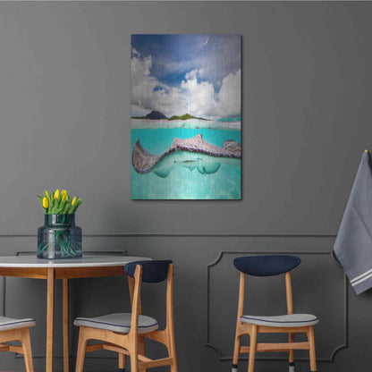 Luxe Metal Art 'Stingray' by Jesse Estes, Metal Wall Art,24x36