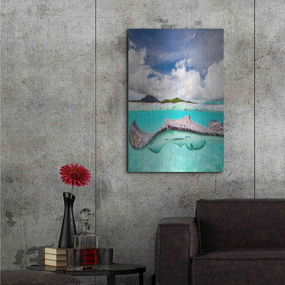 Luxe Metal Art 'Stingray' by Jesse Estes, Metal Wall Art,24x36