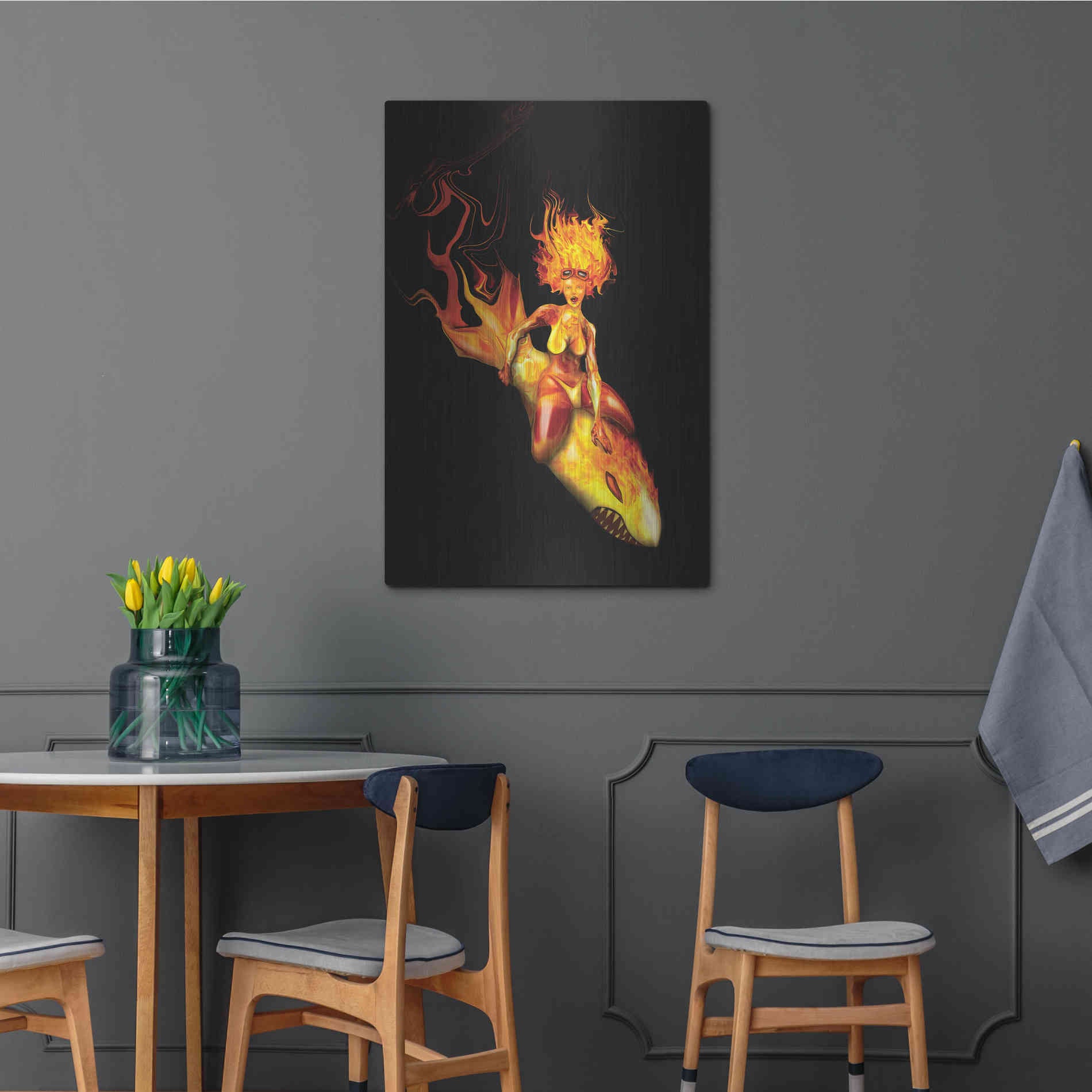 Luxe Metal Art 'Bombs Away' by Michael StewArt, Metal Wall Art,24x36