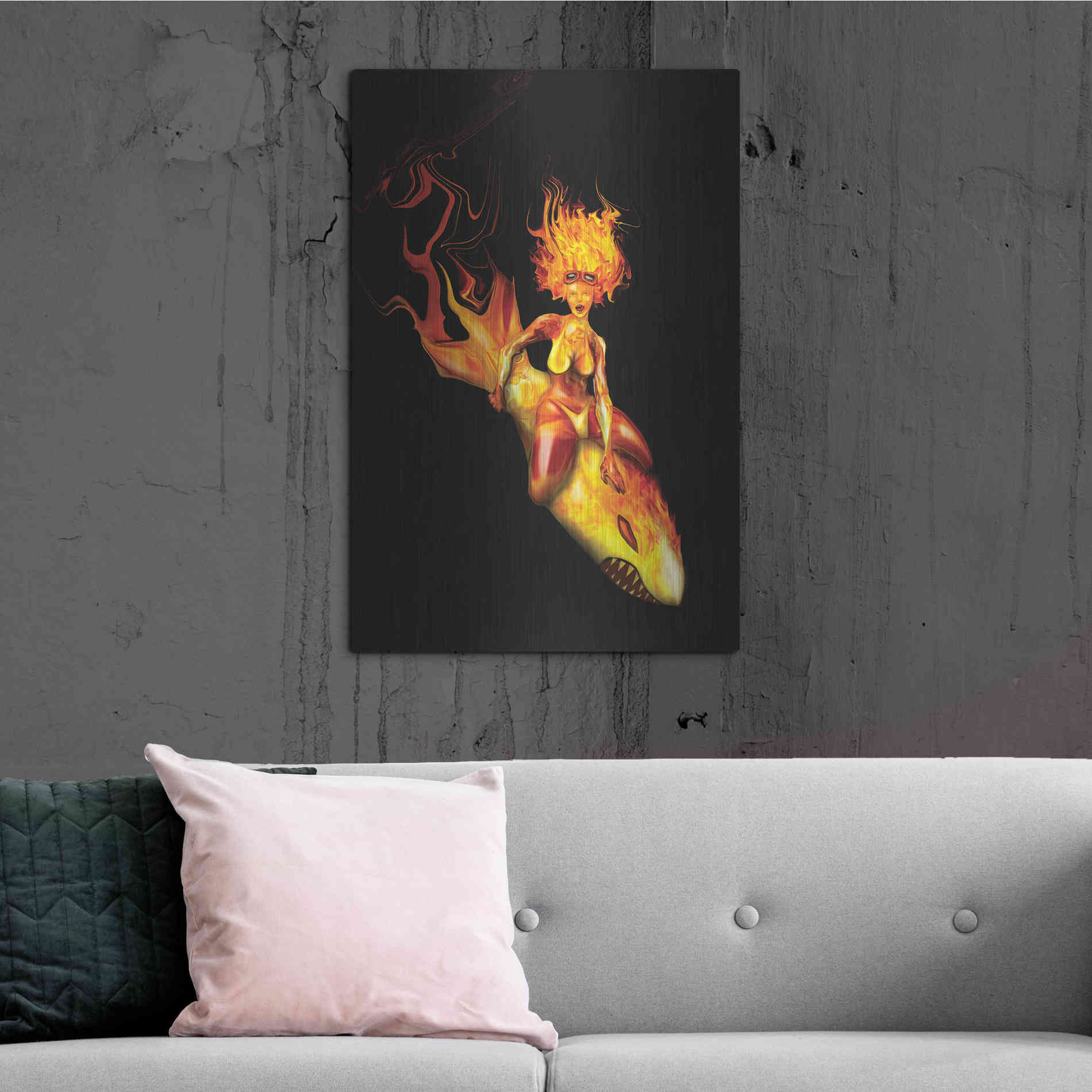 Luxe Metal Art 'Bombs Away' by Michael StewArt, Metal Wall Art,24x36