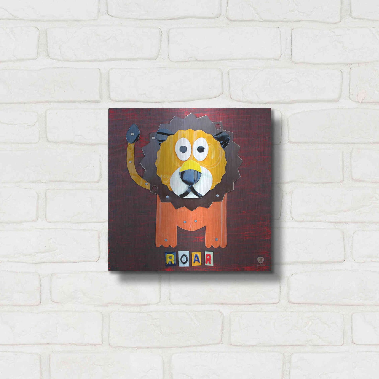 Luxe Metal Art 'Roar The Lion ' by Design Turnpike, Metal Wall Art,12x12