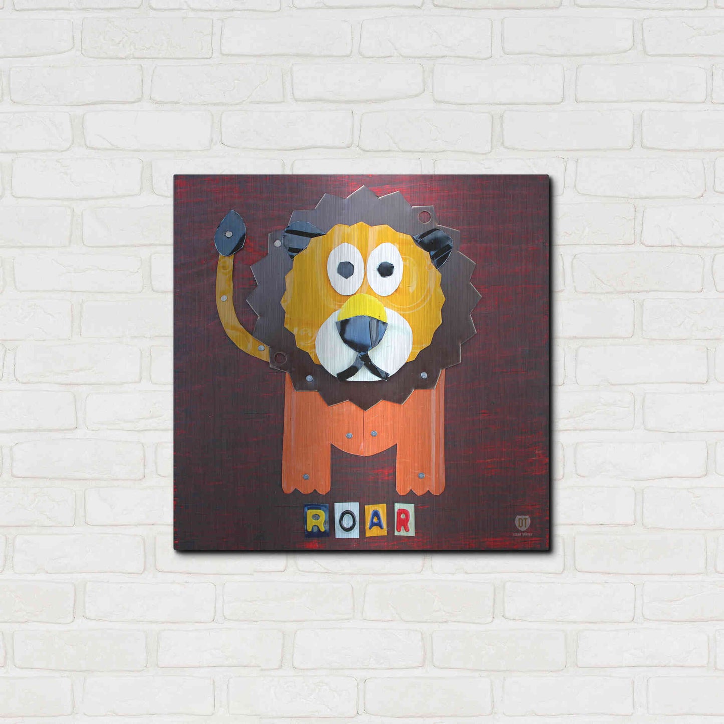 Luxe Metal Art 'Roar The Lion ' by Design Turnpike, Metal Wall Art,24x24