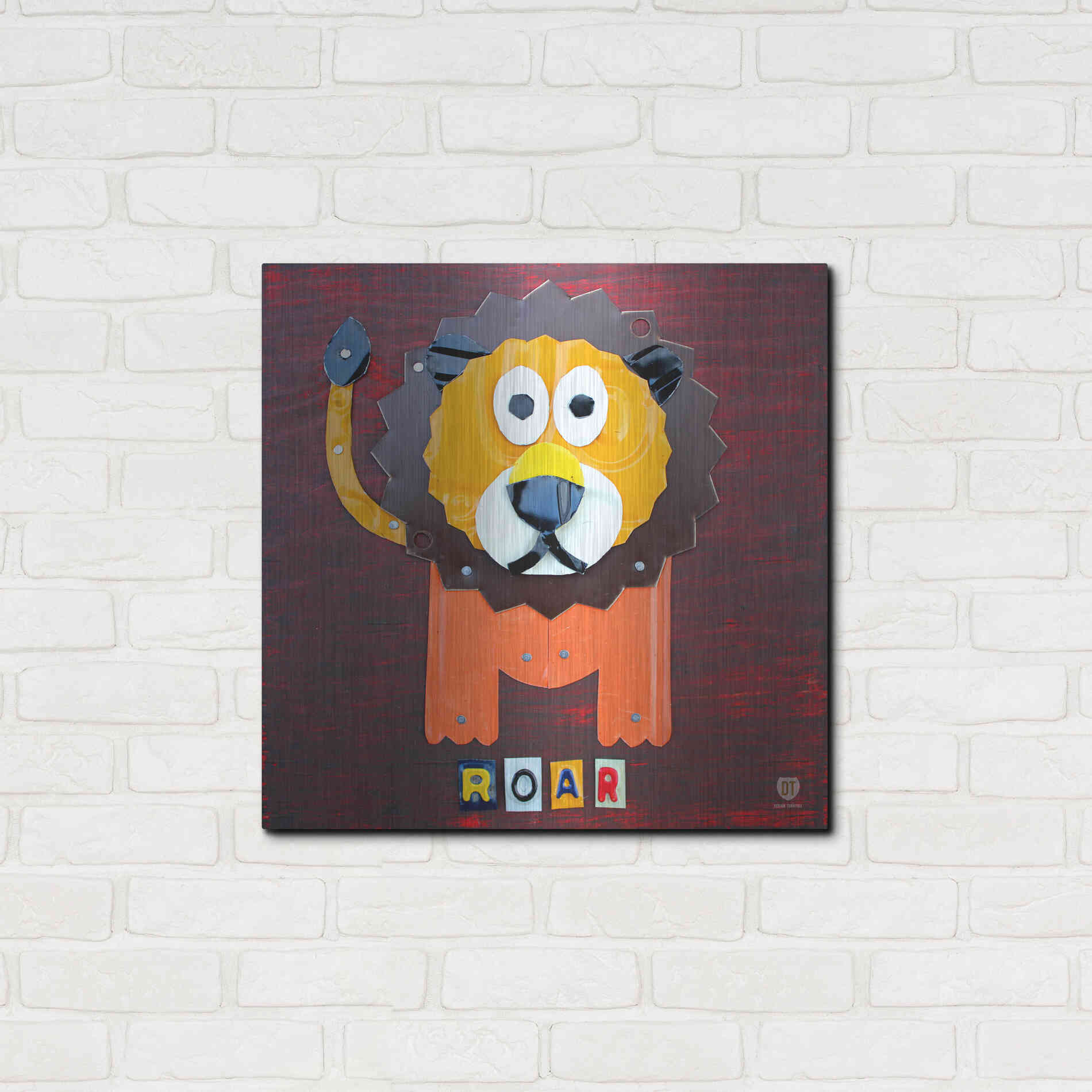 Luxe Metal Art 'Roar The Lion ' by Design Turnpike, Metal Wall Art,24x24