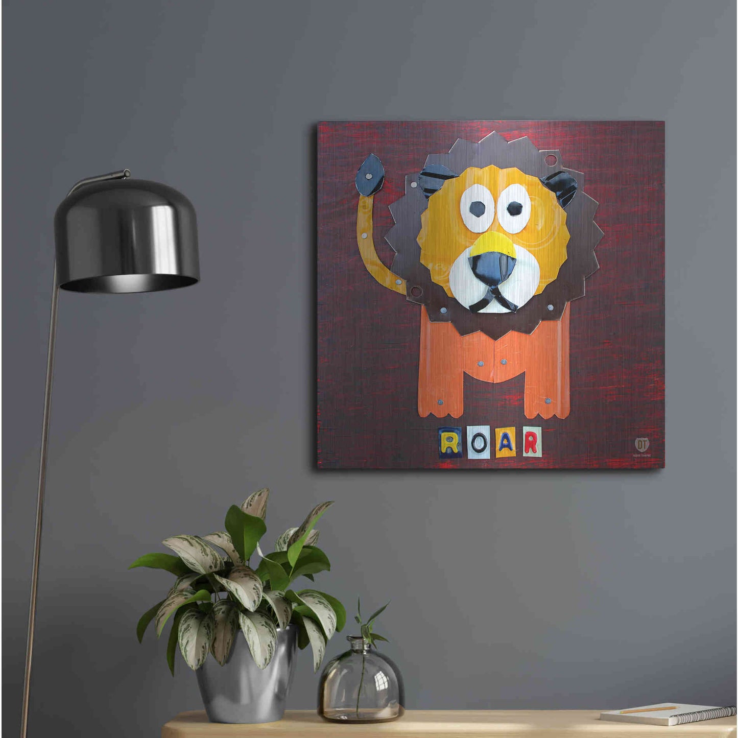 Luxe Metal Art 'Roar The Lion ' by Design Turnpike, Metal Wall Art,24x24