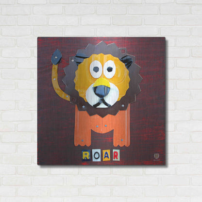 Luxe Metal Art 'Roar The Lion ' by Design Turnpike, Metal Wall Art,36x36