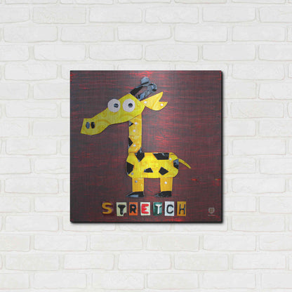 Luxe Metal Art 'Stretch The Giraffe' by Design Turnpike, Metal Wall Art,24x24