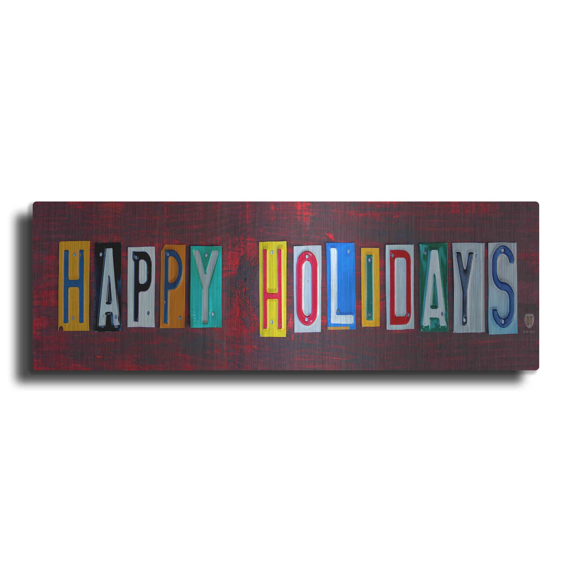 Luxe Metal Art 'Happy Holidays' by Design Turnpike, Metal Wall Art