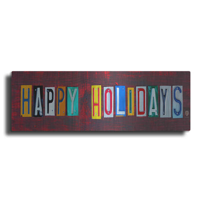 Luxe Metal Art 'Happy Holidays' by Design Turnpike, Metal Wall Art