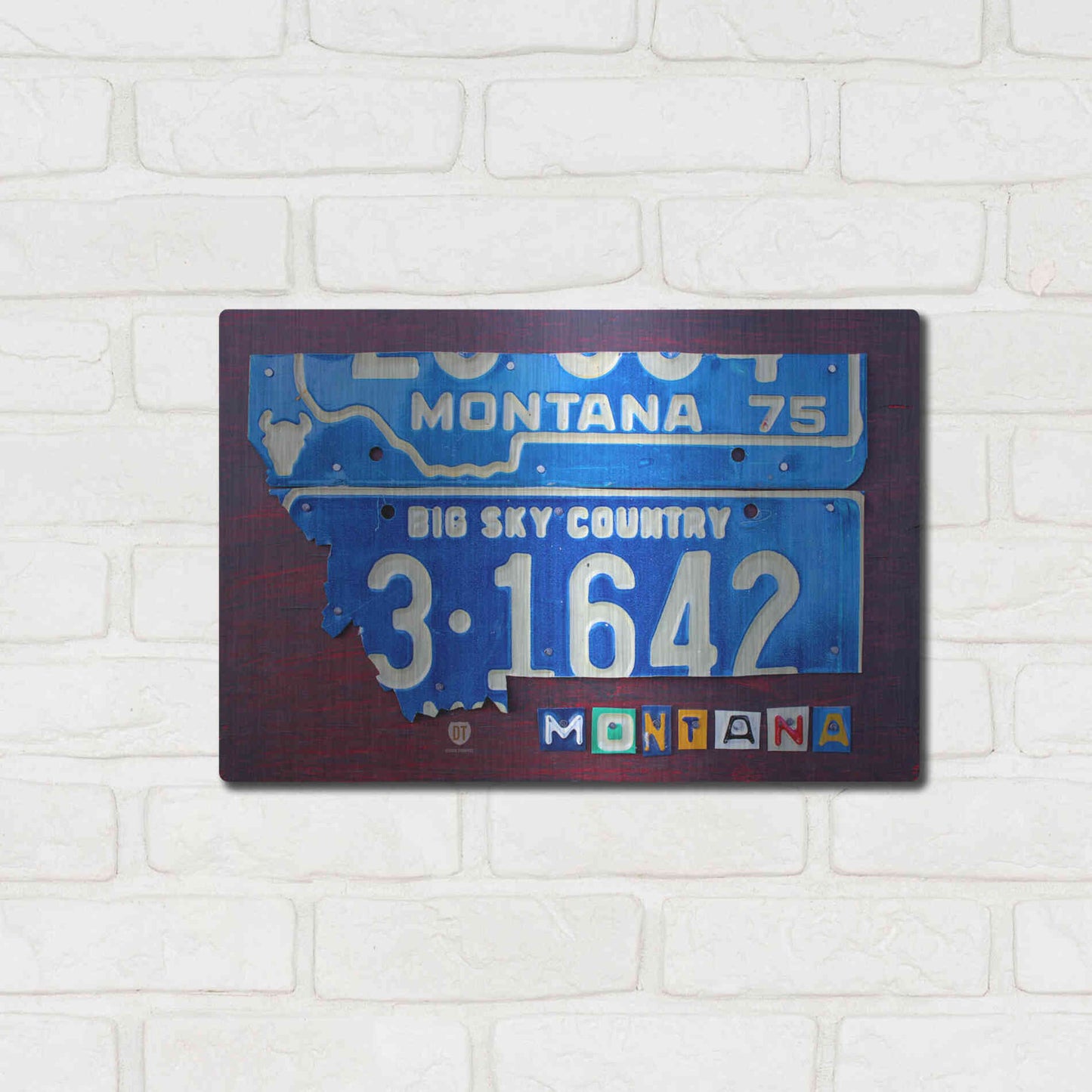 Luxe Metal Art 'Montana' by Design Turnpike, Metal Wall Art,16x12