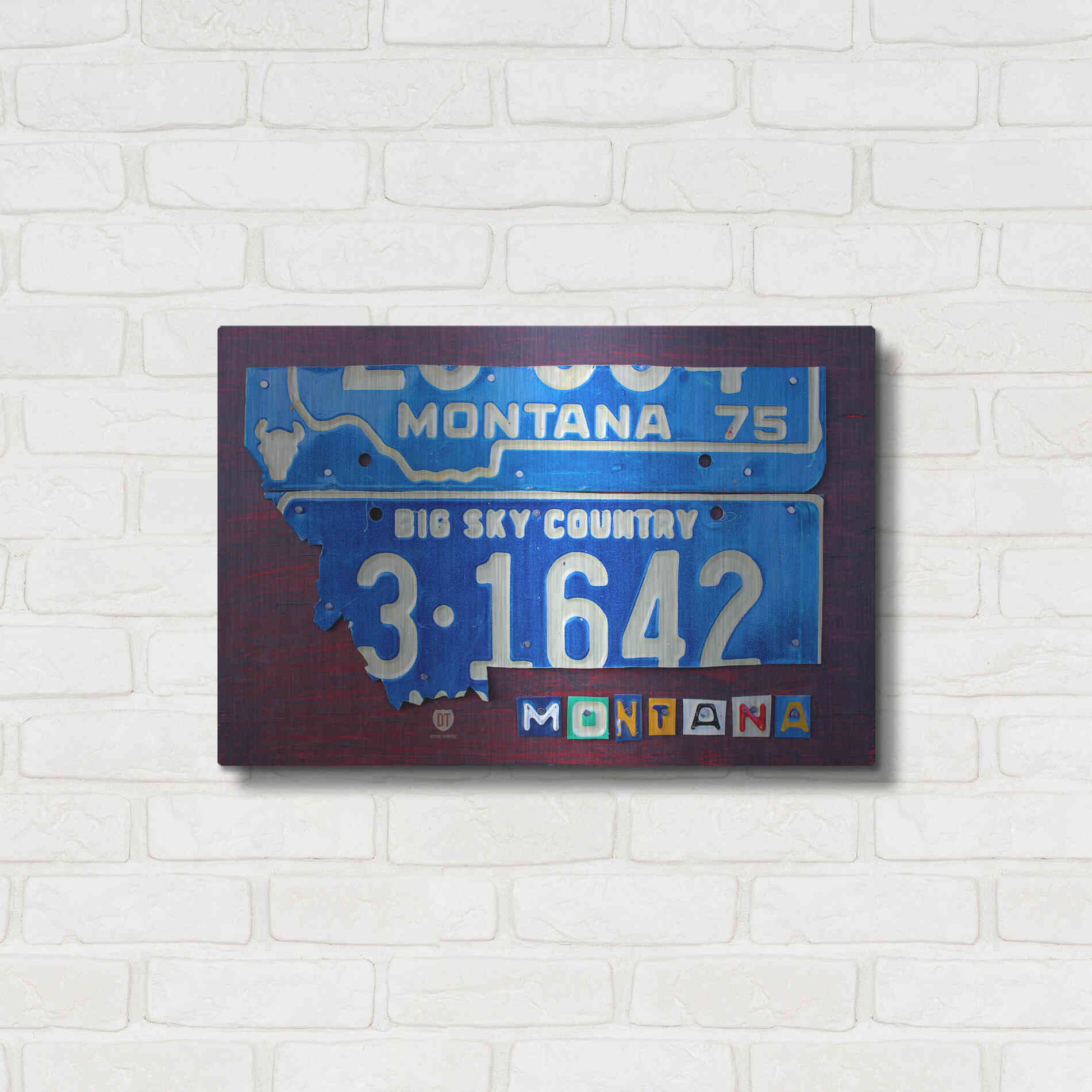 Luxe Metal Art 'Montana' by Design Turnpike, Metal Wall Art,24x16