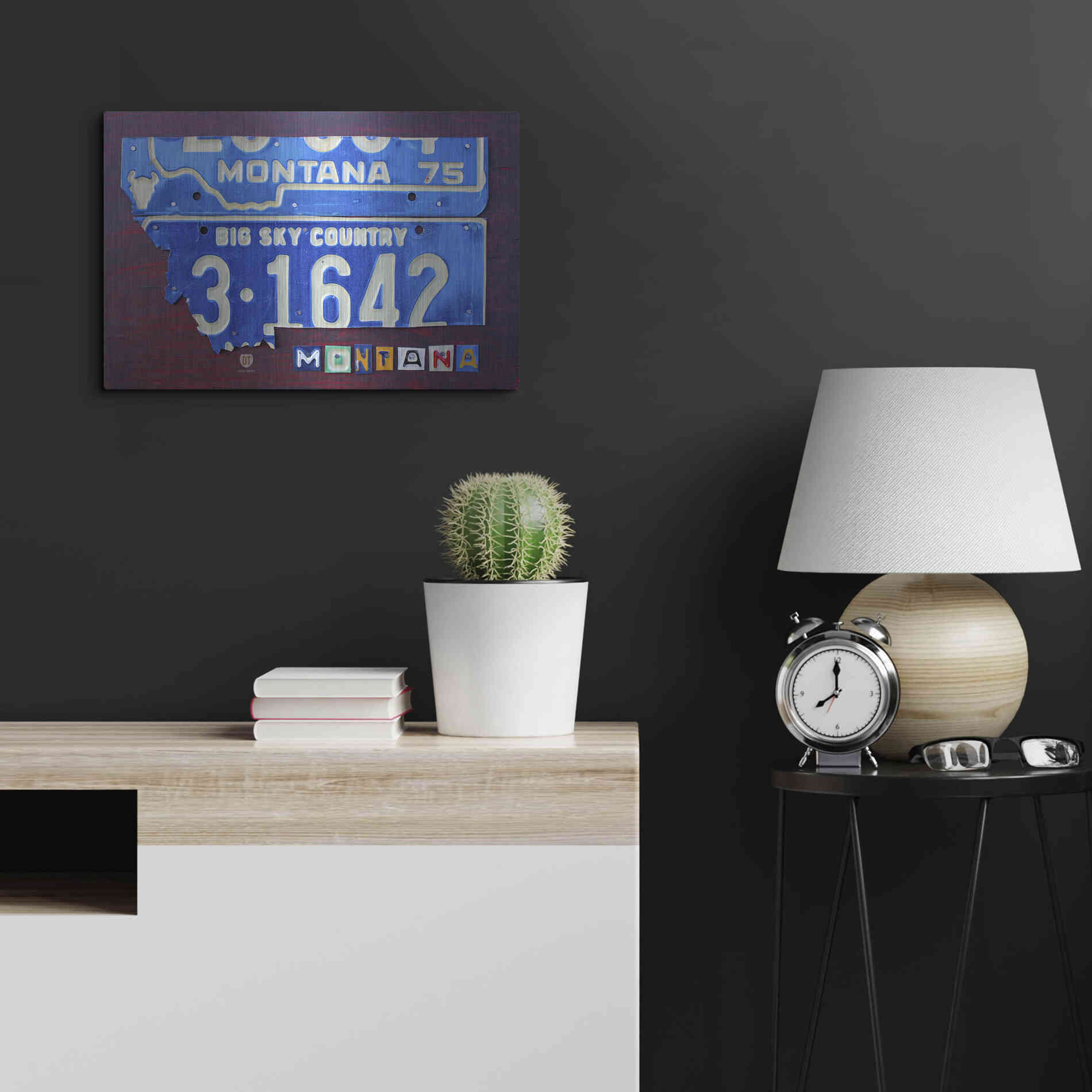 Luxe Metal Art 'Montana' by Design Turnpike, Metal Wall Art,24x16