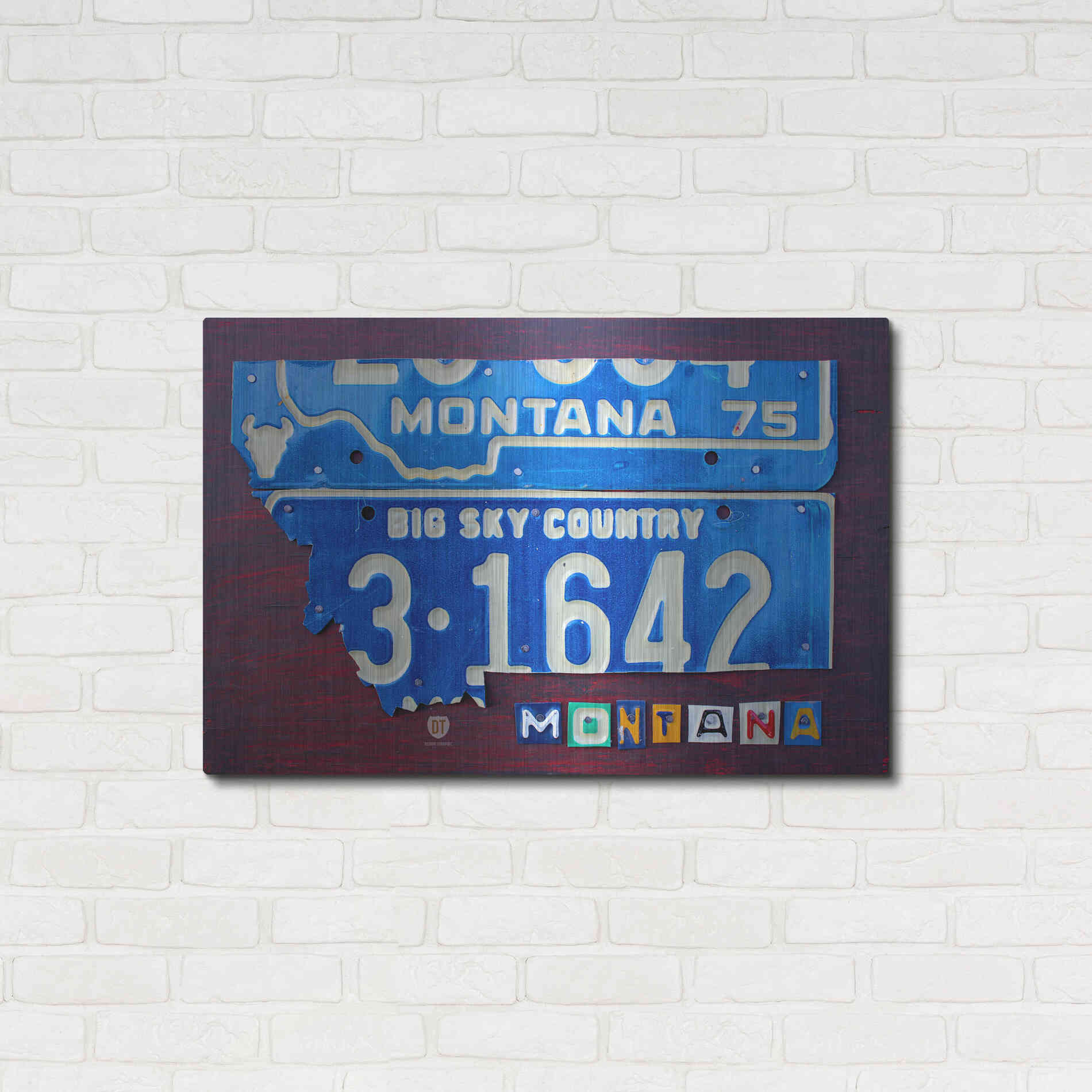 Luxe Metal Art 'Montana' by Design Turnpike, Metal Wall Art,36x24