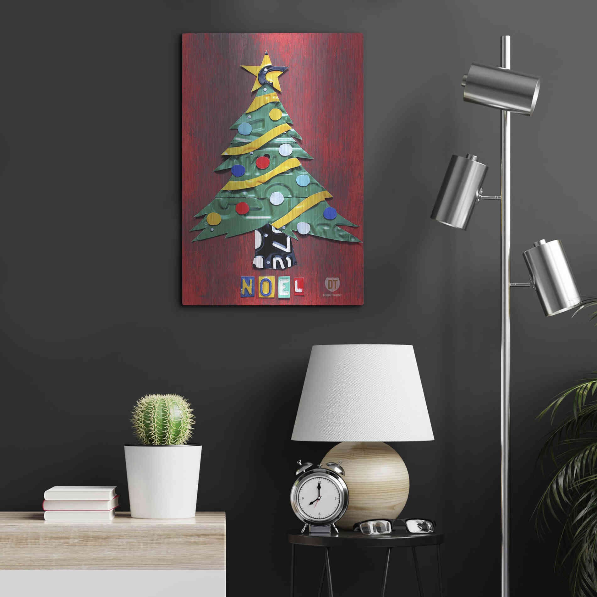 Luxe Metal Art 'Noel Christmas Tree License Plate Art' by Design Turnpike, Metal Wall Art,16x24