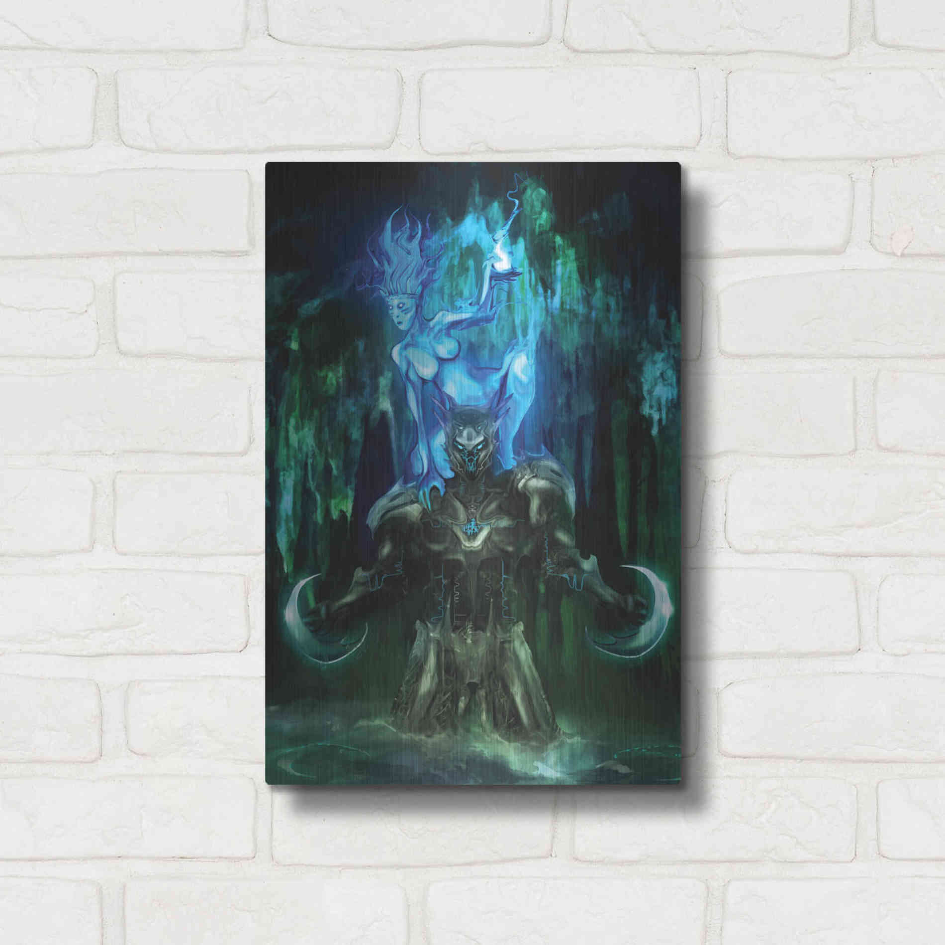 Luxe Metal Art 'Chaac' by Michael StewArt, Metal Wall Art,12x16