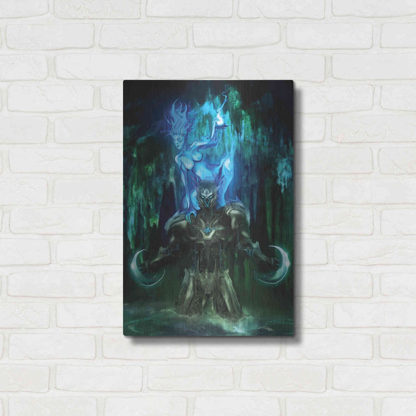 Luxe Metal Art 'Chaac' by Michael StewArt, Metal Wall Art,16x24