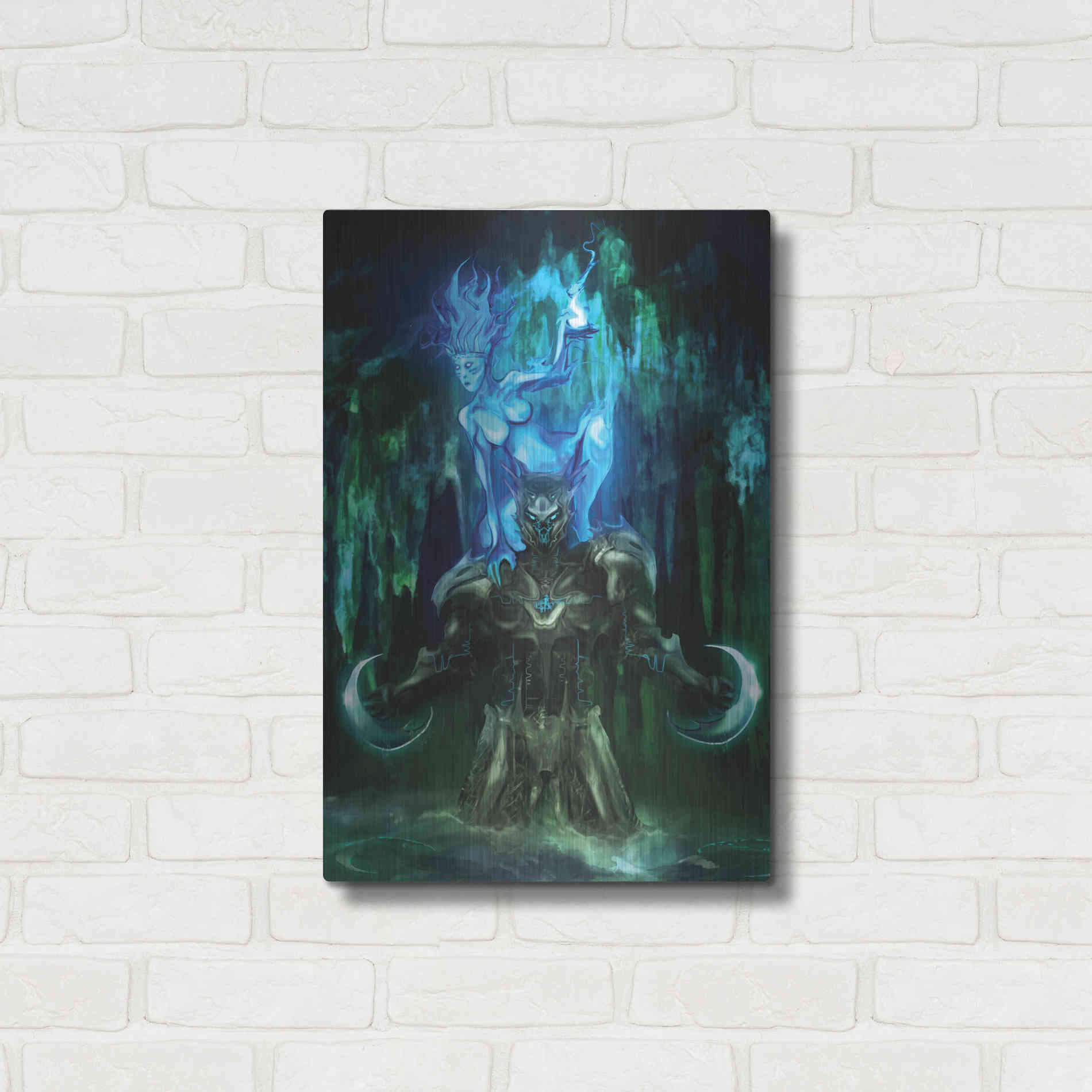 Luxe Metal Art 'Chaac' by Michael StewArt, Metal Wall Art,16x24