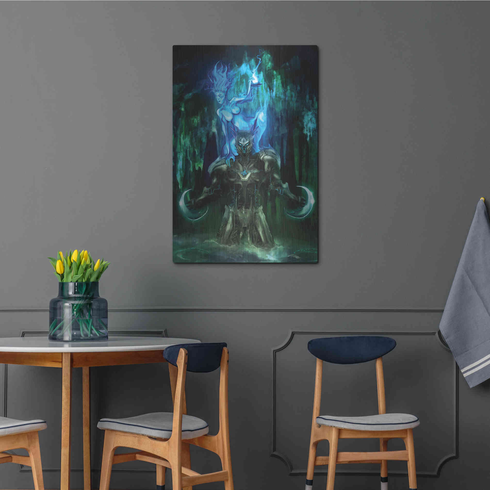 Luxe Metal Art 'Chaac' by Michael StewArt, Metal Wall Art,24x36