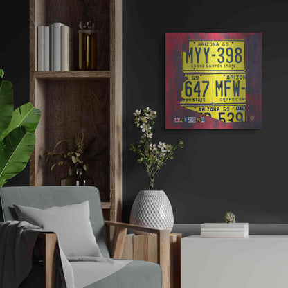 Luxe Metal Art 'Arizona License Plate' by Design Turnpike, Metal Wall Art,24x24