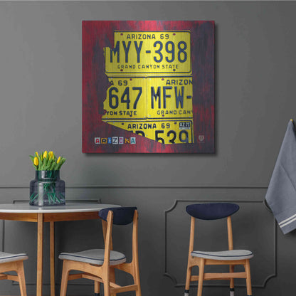 Luxe Metal Art 'Arizona License Plate' by Design Turnpike, Metal Wall Art,36x36