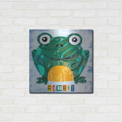 Luxe Metal Art 'Ribbit The Frog' by Design Turnpike, Metal Wall Art,24x24