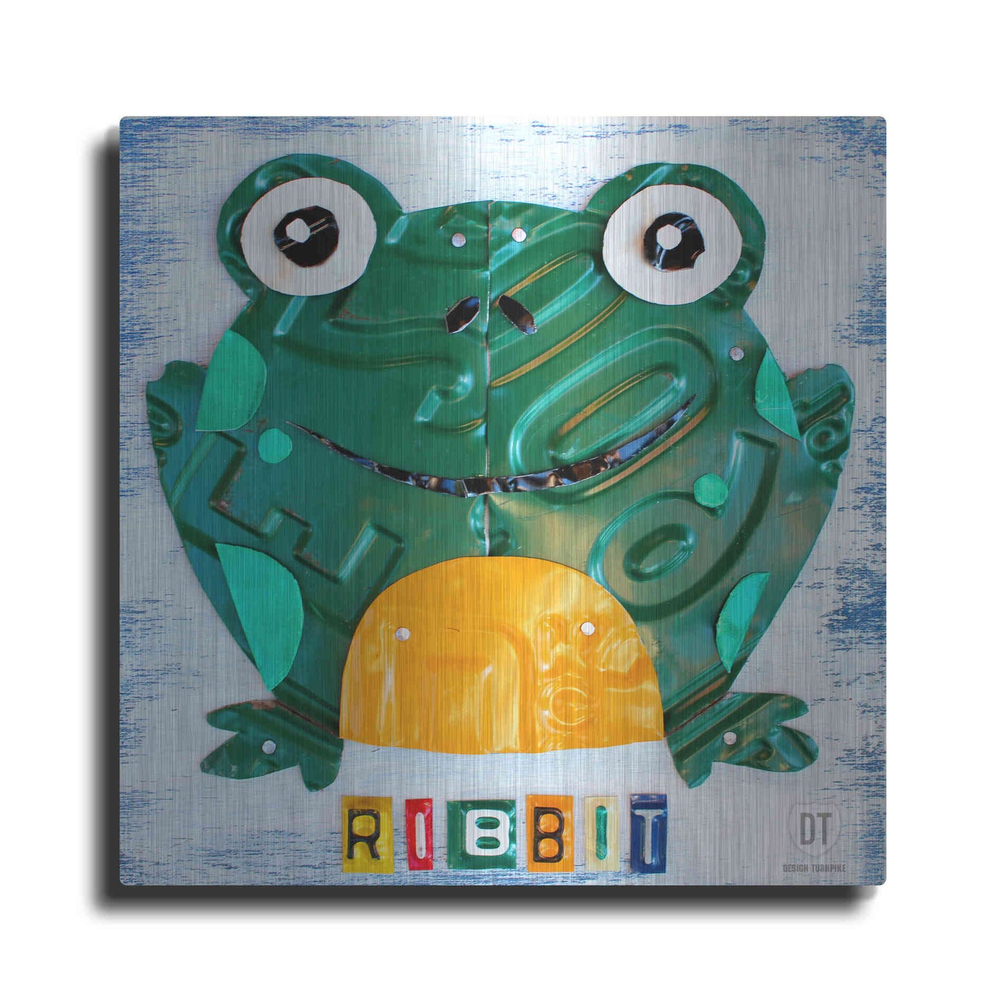 Luxe Metal Art 'Ribbit The Frog' by Design Turnpike, Metal Wall Art