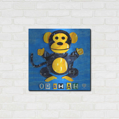 Luxe Metal Art 'Oo Ah Ah The Monkey' by Design Turnpike, Metal Wall Art,24x24