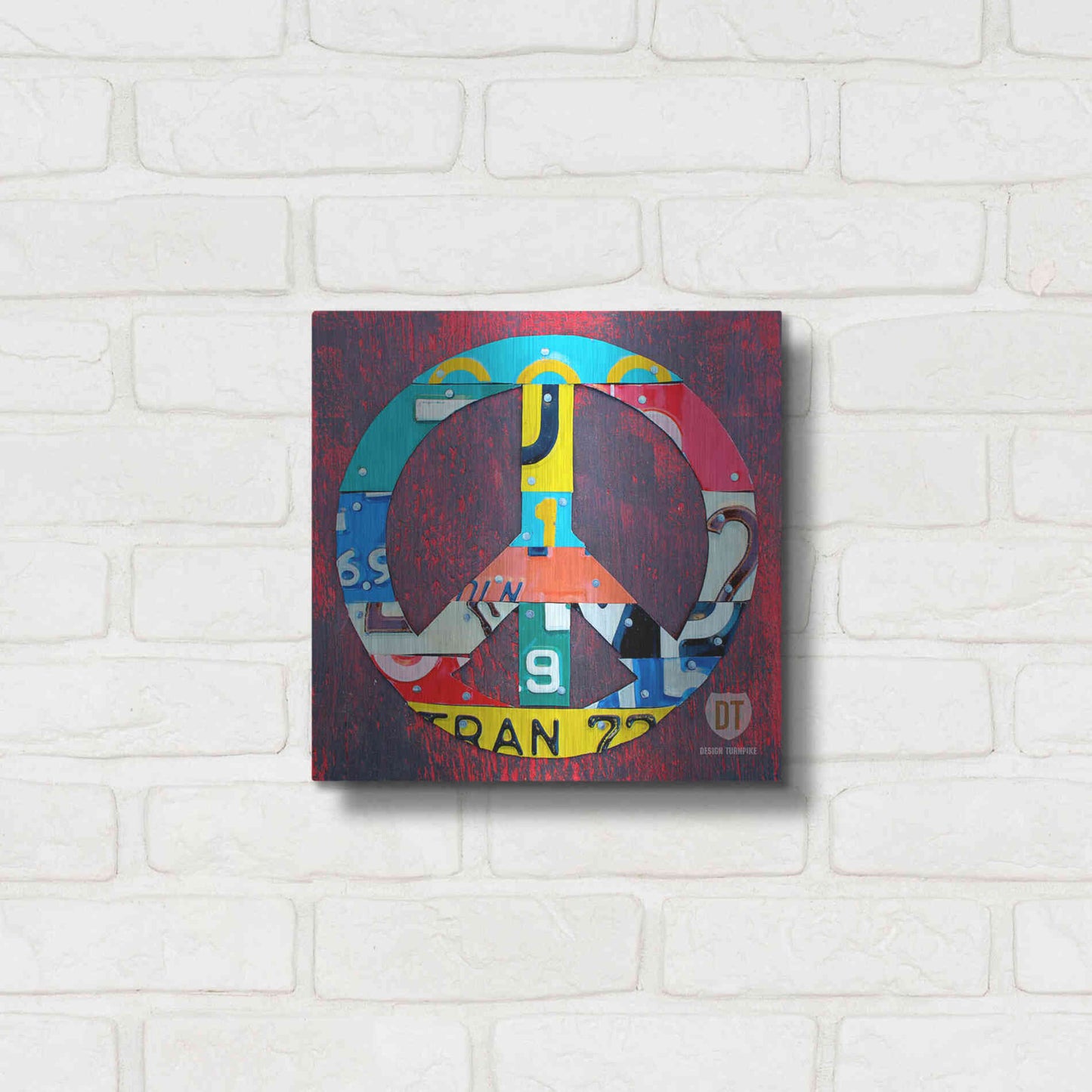 Luxe Metal Art 'Peace' by Design Turnpike, Metal Wall Art,12x12