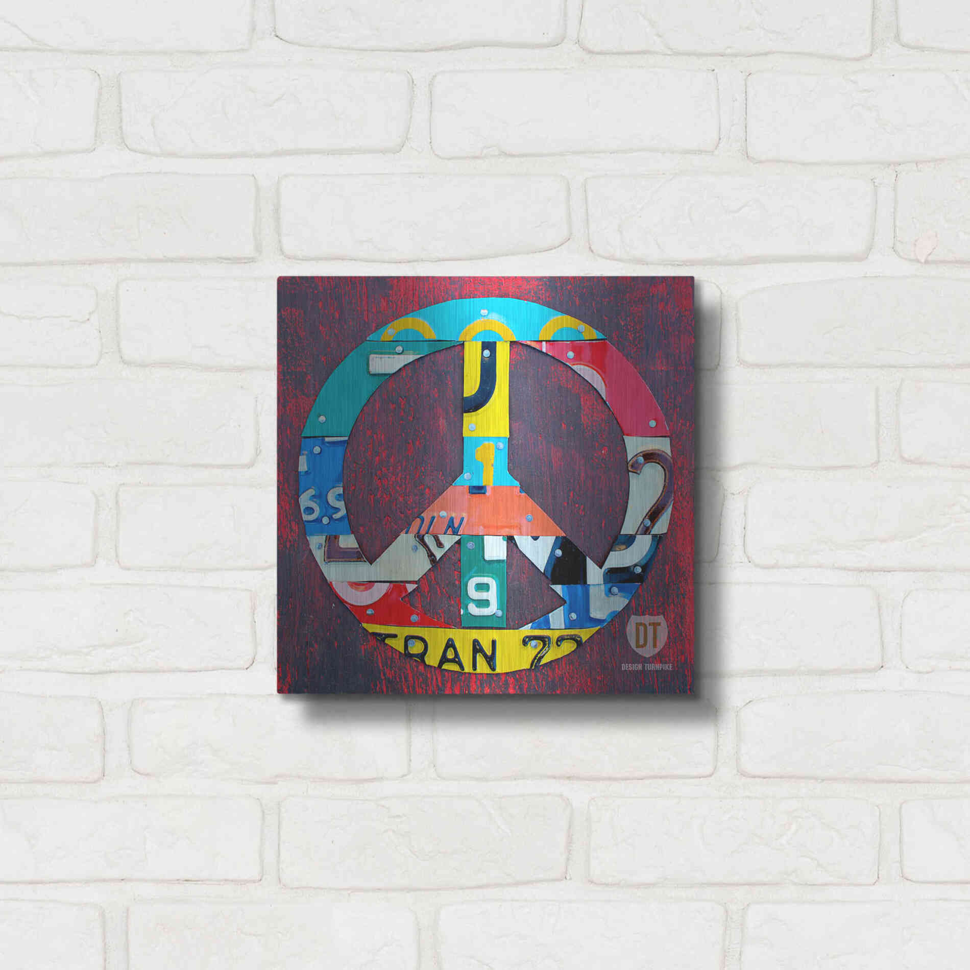 Luxe Metal Art 'Peace' by Design Turnpike, Metal Wall Art,12x12