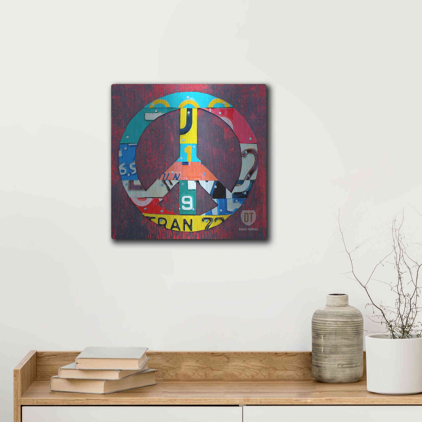 Luxe Metal Art 'Peace' by Design Turnpike, Metal Wall Art,12x12
