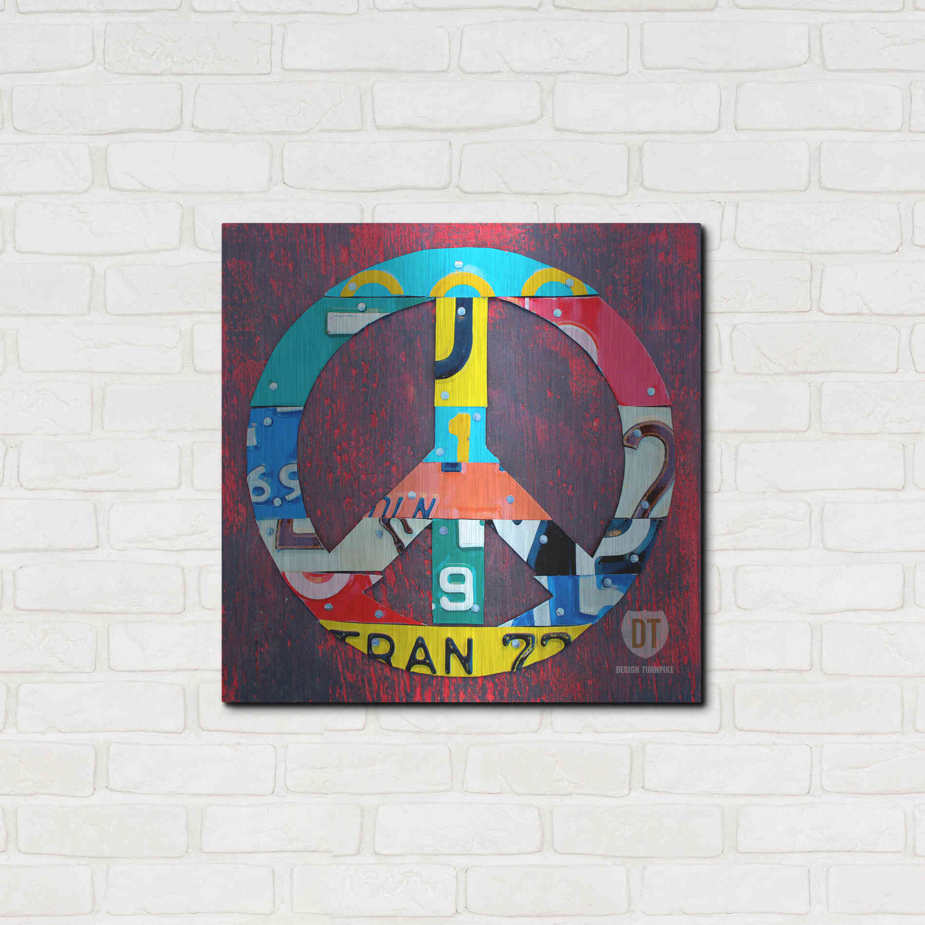 Luxe Metal Art 'Peace' by Design Turnpike, Metal Wall Art,24x24
