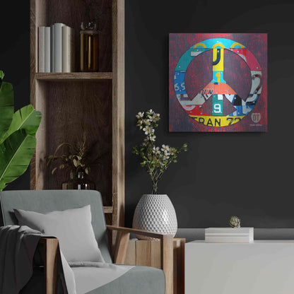 Luxe Metal Art 'Peace' by Design Turnpike, Metal Wall Art,24x24