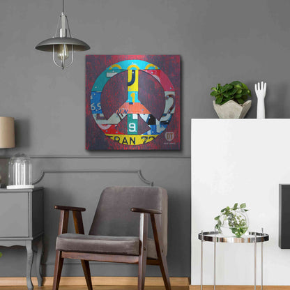 Luxe Metal Art 'Peace' by Design Turnpike, Metal Wall Art,24x24