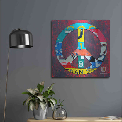 Luxe Metal Art 'Peace' by Design Turnpike, Metal Wall Art,24x24
