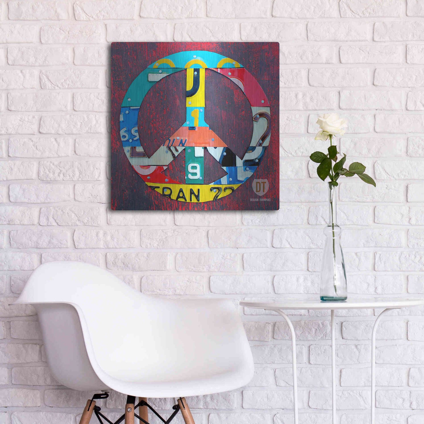 Luxe Metal Art 'Peace' by Design Turnpike, Metal Wall Art,24x24