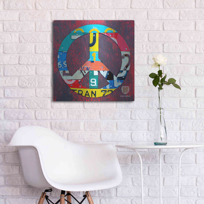 Luxe Metal Art 'Peace' by Design Turnpike, Metal Wall Art,24x24