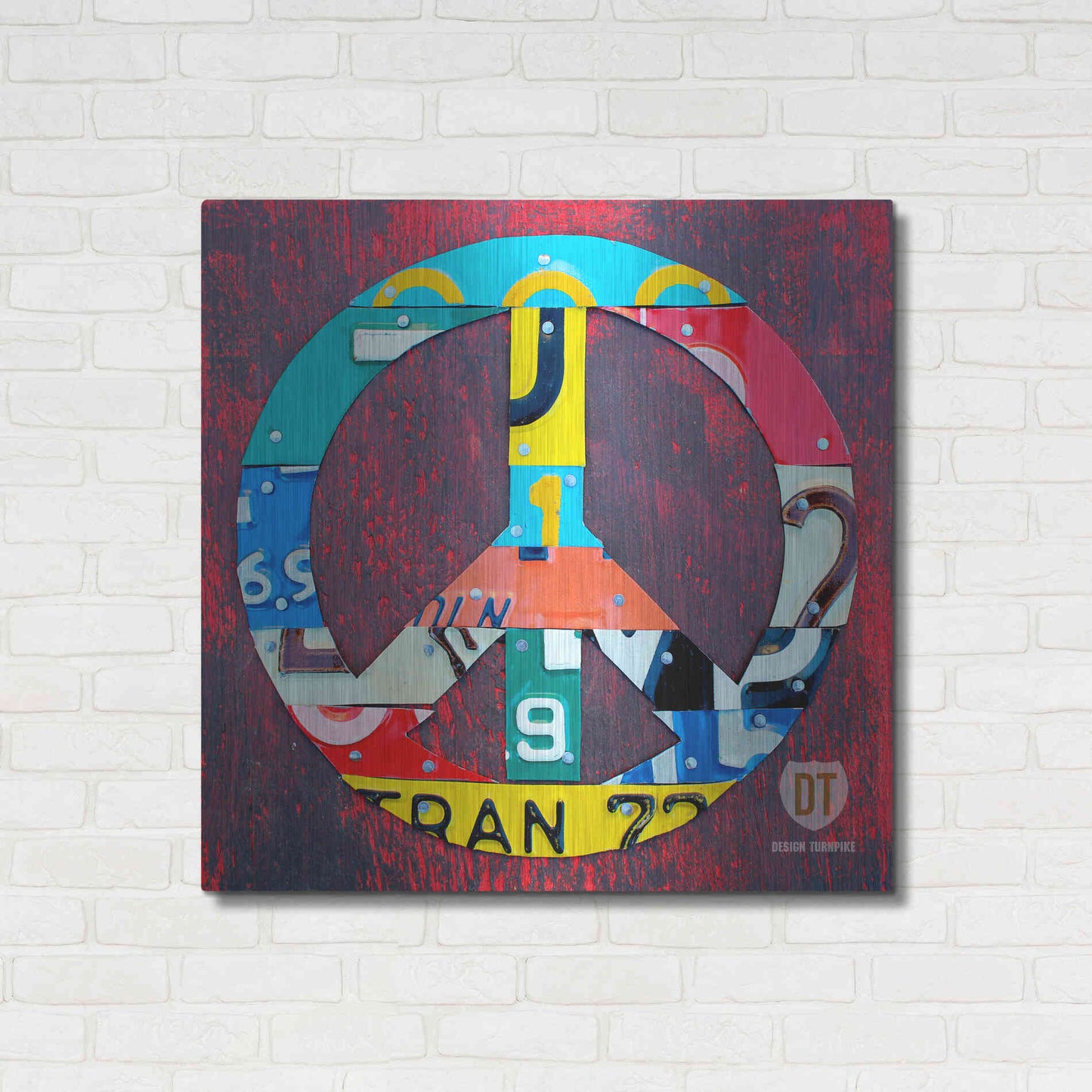 Luxe Metal Art 'Peace' by Design Turnpike, Metal Wall Art,36x36