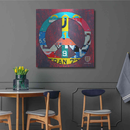 Luxe Metal Art 'Peace' by Design Turnpike, Metal Wall Art,36x36