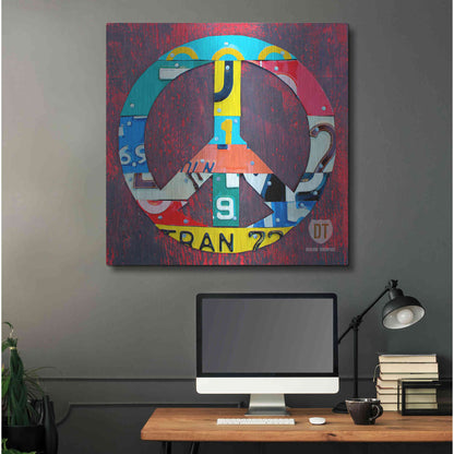 Luxe Metal Art 'Peace' by Design Turnpike, Metal Wall Art,36x36