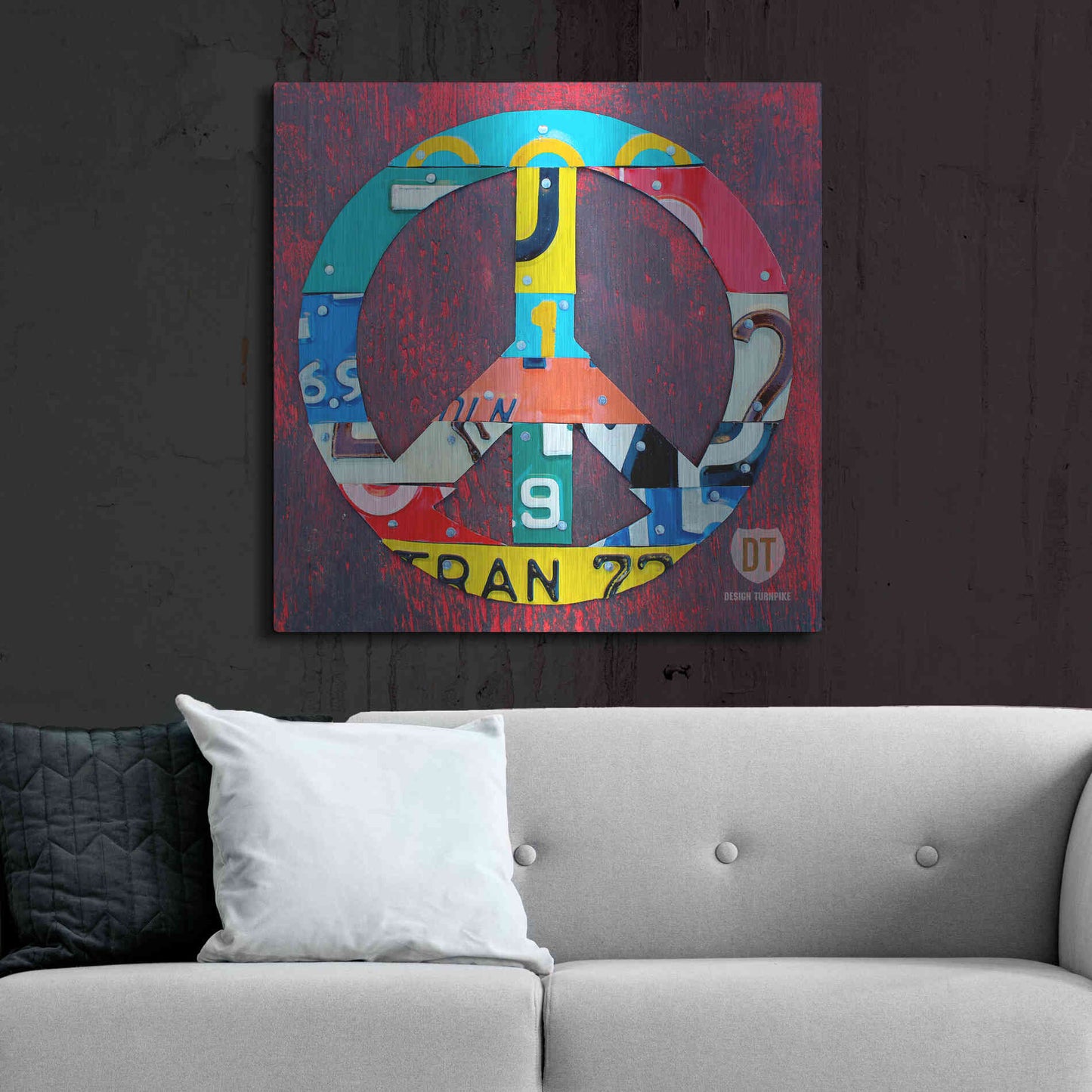 Luxe Metal Art 'Peace' by Design Turnpike, Metal Wall Art,36x36