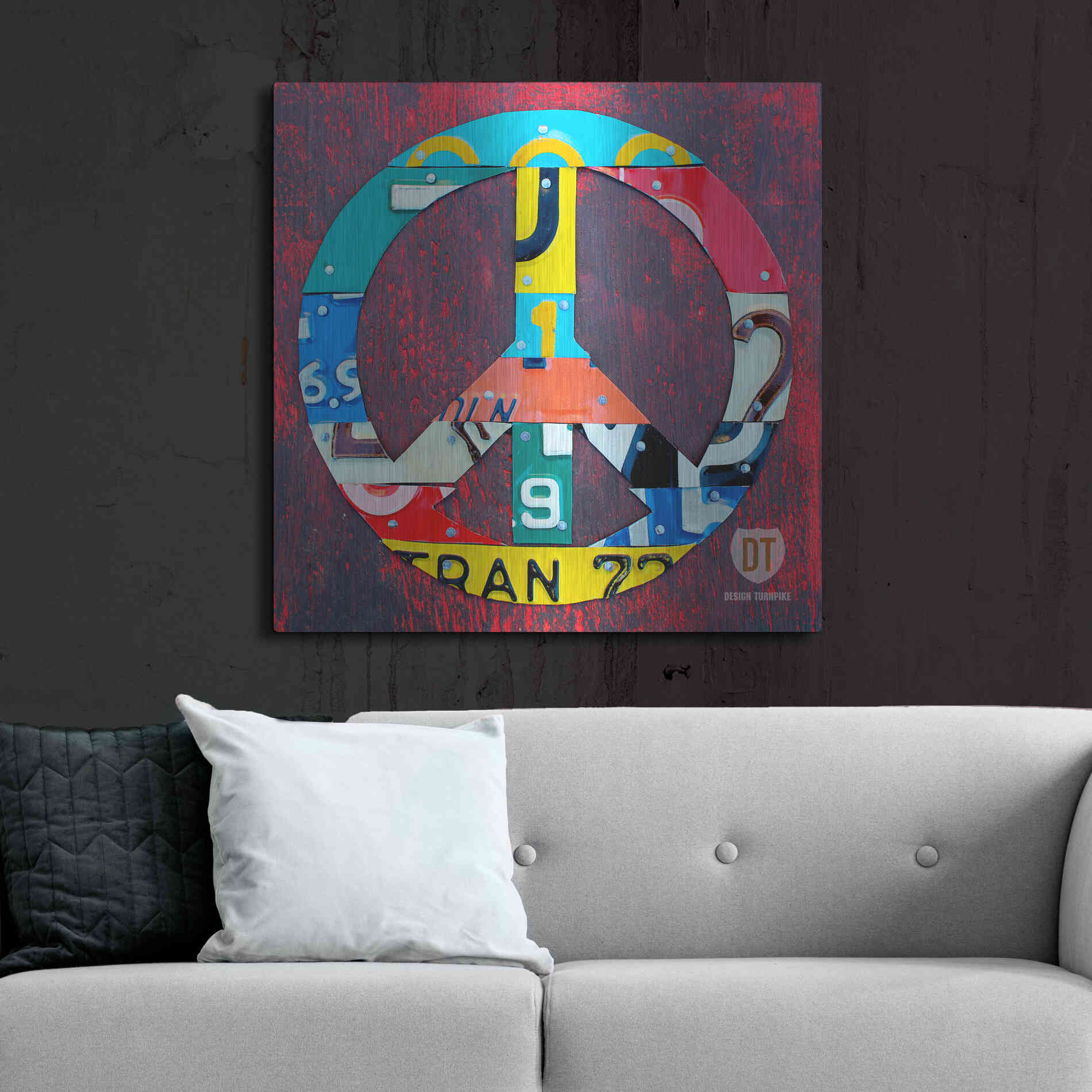 Luxe Metal Art 'Peace' by Design Turnpike, Metal Wall Art,36x36