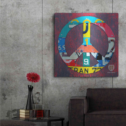 Luxe Metal Art 'Peace' by Design Turnpike, Metal Wall Art,36x36