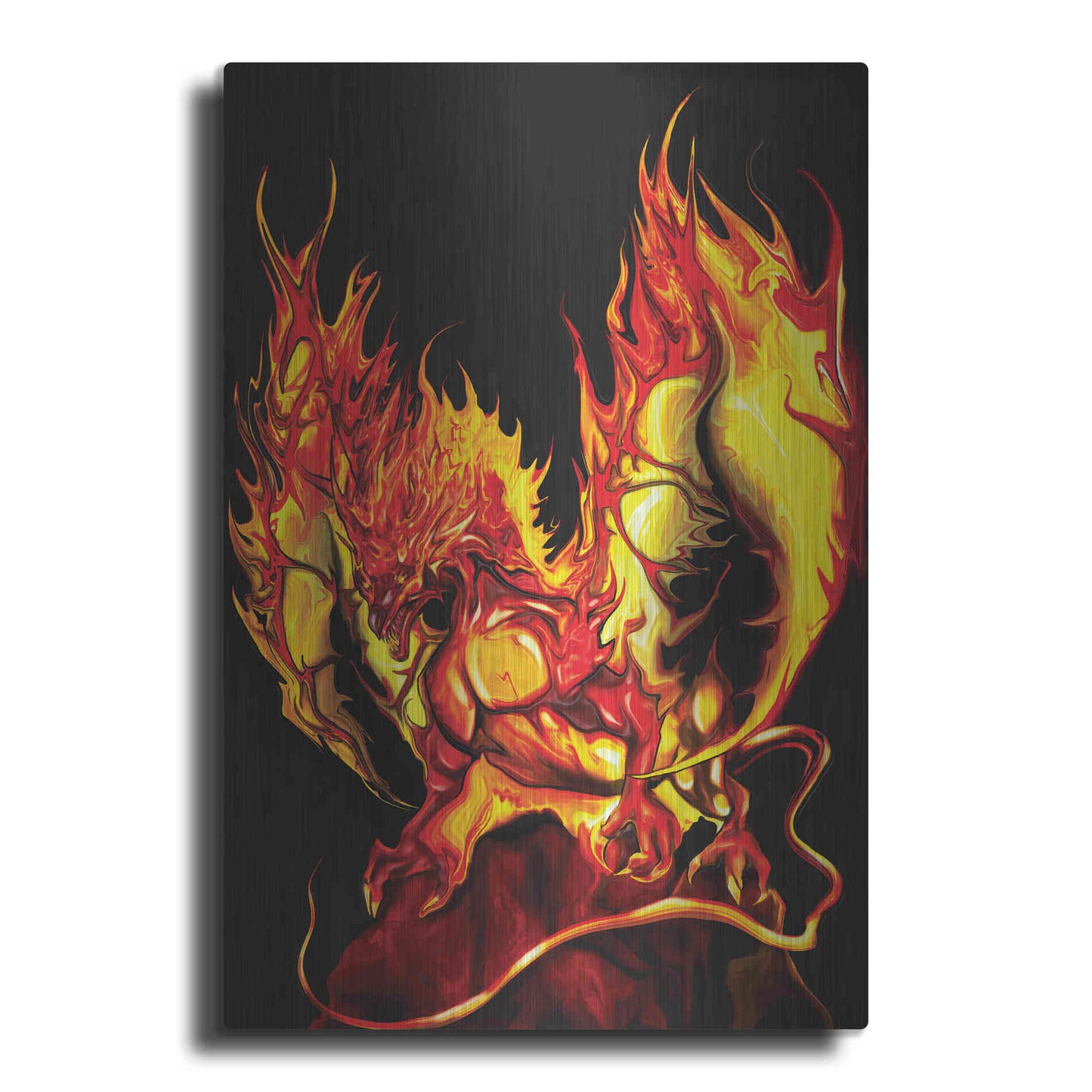 Luxe Metal Art 'Dragon Fire' by Michael StewArt, Metal Wall Art