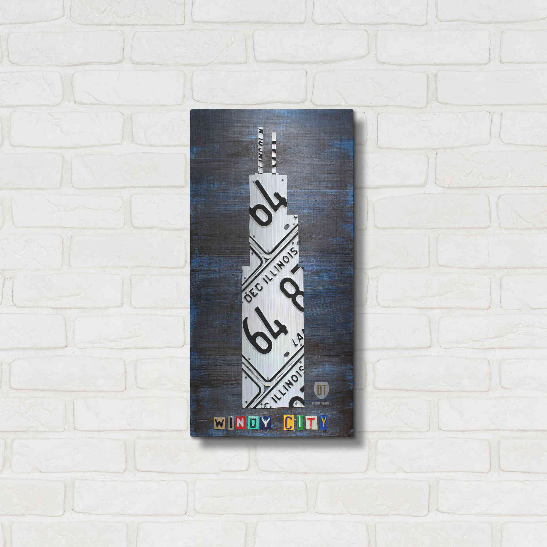 Luxe Metal Art 'Windy City Building' by Design Turnpike, Metal Wall Art,12x24